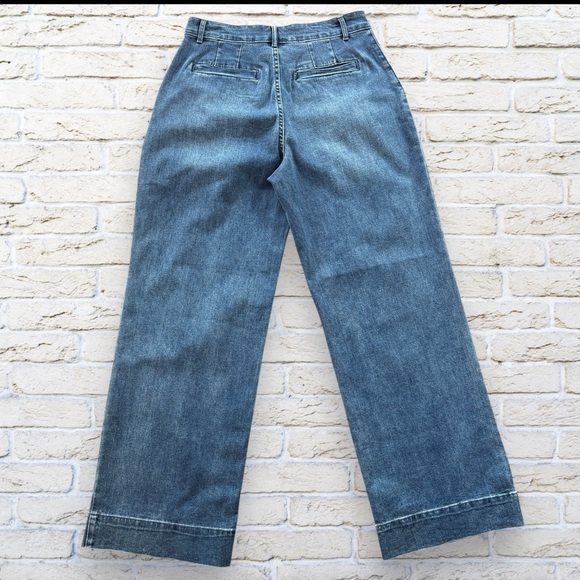 NWT Bagatelle Collection Wide Leg Tailored High Rise Denim Blue Jeans 28 - Picture 2 of 5